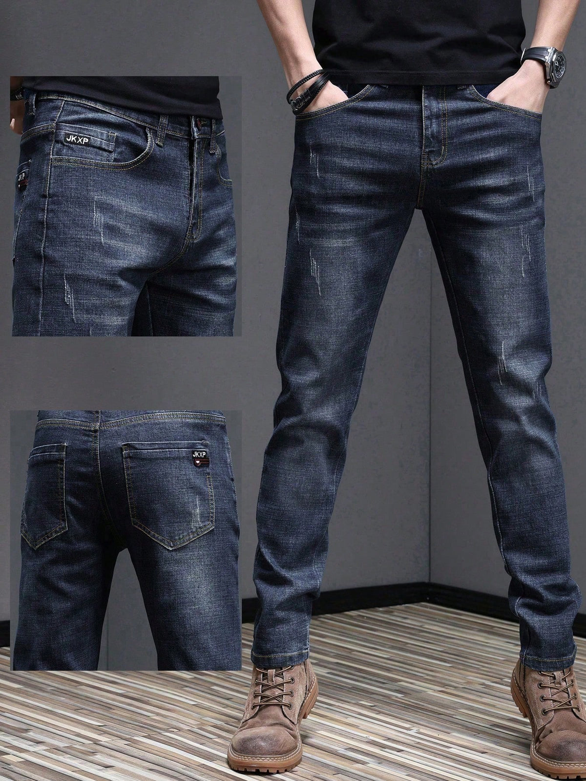 Slim Fit Straight Leg Jeans
