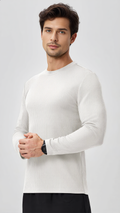 Long Sleeve Casual Knitted Longline Textured T-Shirt