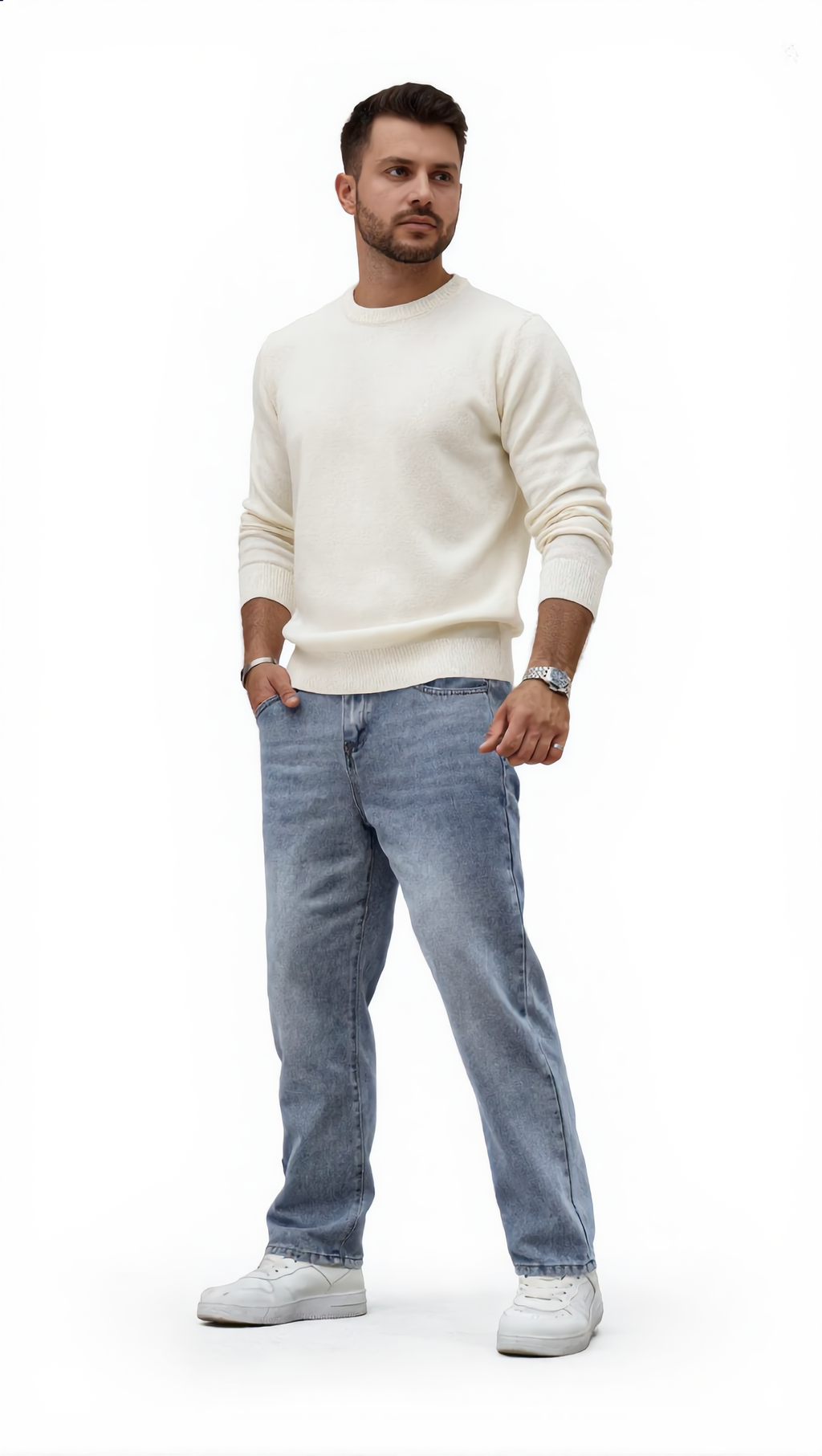 Straight Leg Loose Fit Casual Jeans