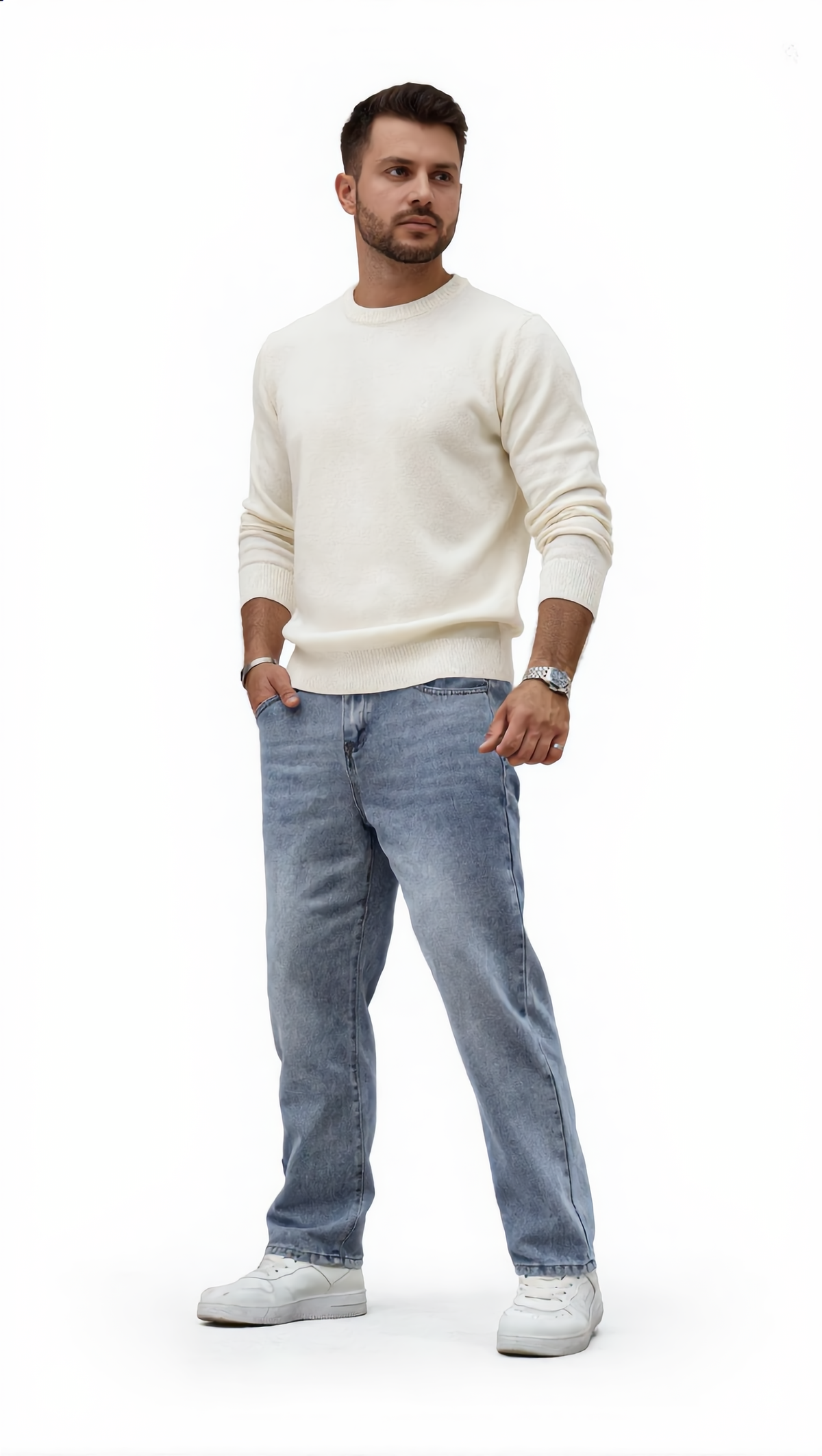Straight Leg Loose Fit Casual Jeans