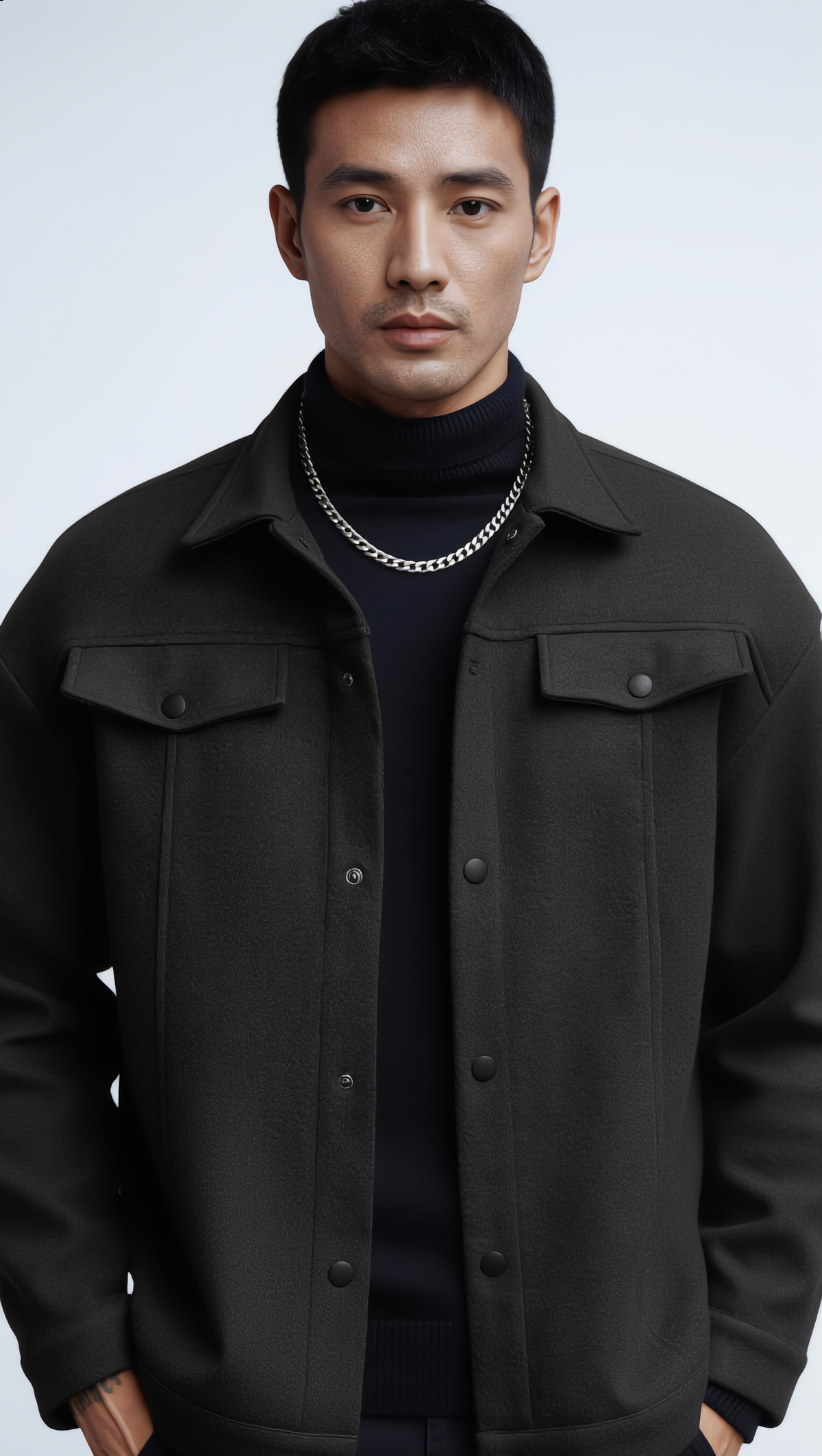 Long Sleeve Solid Color Casual Overcoat