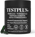TESTPLUS+ 1,450Mg 8-In-1 Testosterone Support for Men - High Strength Tongkat Ali, Fadogia Agrestis, Turkestanica & Tribulus - Natural Performance, Energy & Muscle Growth Formula (60 Capsules)