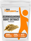 Ashwagandha Root Extract Powder - Ashwagandha Supplement, Herbal Supplement - Vegan & Gluten Free, 600Mg per Serving, 250G (8.8 Oz) (Pack of 1)